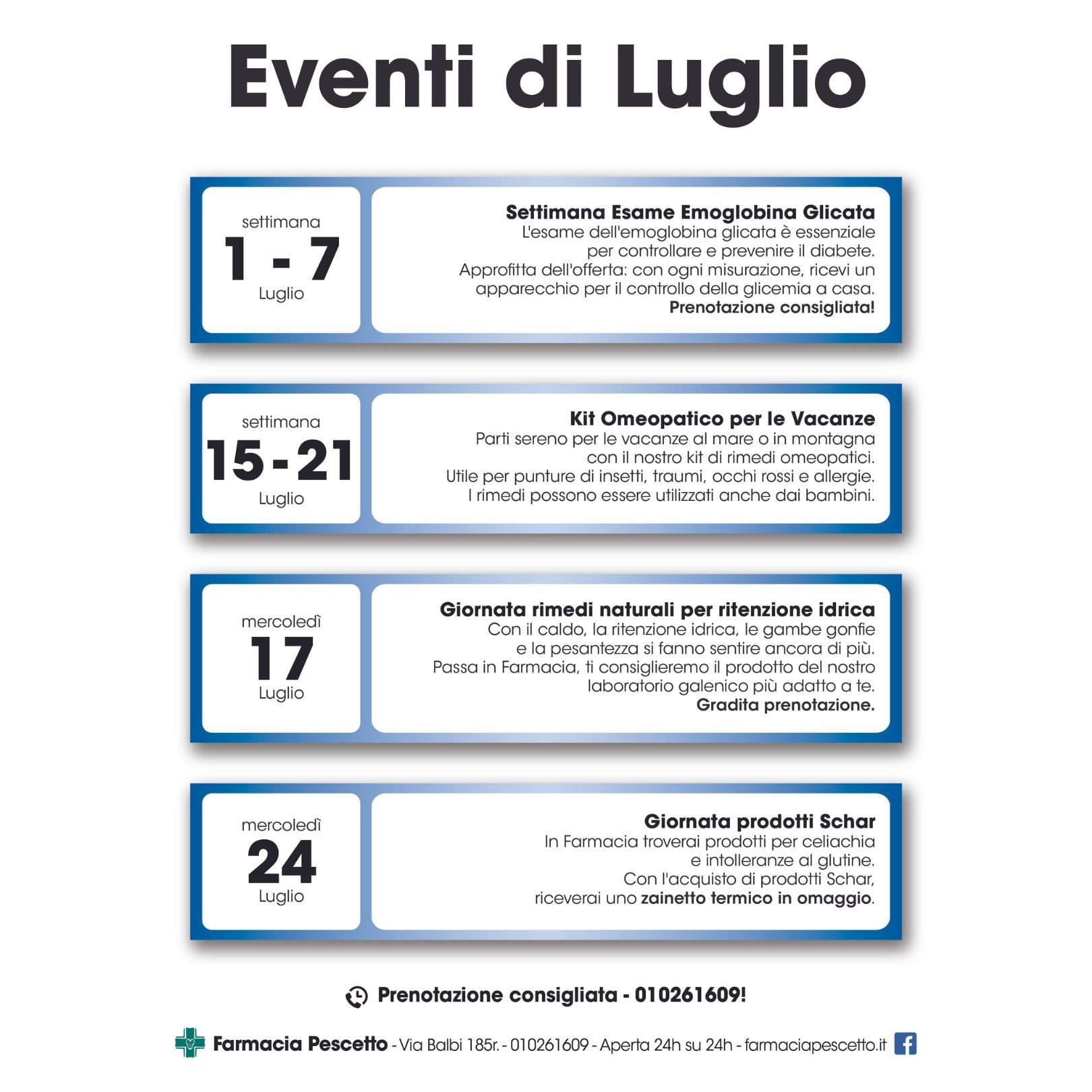 Eventi Luglio 2024